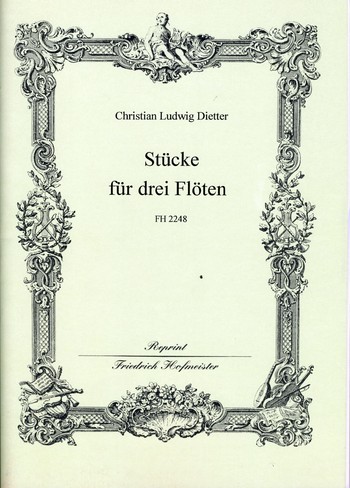 Stcke fr 3 Flten Partitur und Stimmen Reprint