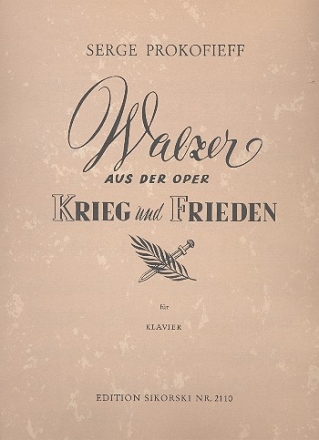 Walzer aus der Oper Krieg und Frieden op.96,1 fr Klavier