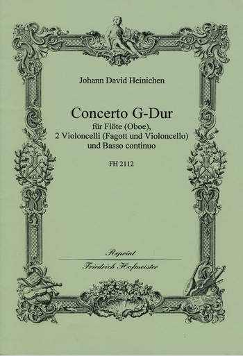 Concerto G-Dur für Flöte, 2 Violoncelli und Bc Partitur und Stimmen