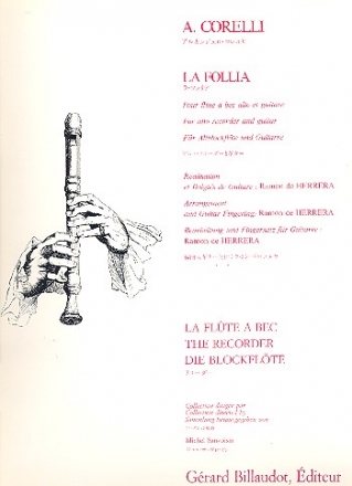 La Follia pour flute a bec alto et guitare Herrera, R. de, arr. pour guitare