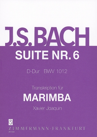 Suite D-Dur Nr.6 BWV1012 fr Marimba