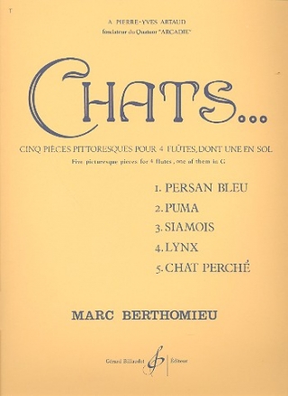 Chats pour 4 flutes parties