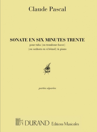 Sonate en 6 minutes 30 pour tuba, ou trombone-basse ou saxhorn en si-bemol et piano