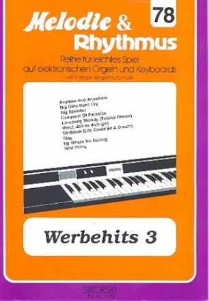 Werbehits 3: fr E-Orgel / Keyboard