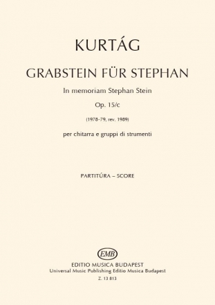 Grabstein fr Stephan op.15 fr Gitarre und Orchester Partitur