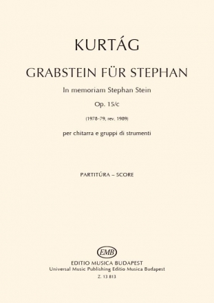 GRABSTEIN FUER STEPHAN OP.15 FUER GITARRE UND ORCHESTER   PARTITUR V E R G R I F F E N  6/03 CB