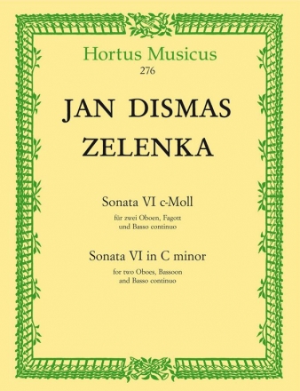 Sonate c-Moll Nr.6 ZWV181,6 für 2 Oboen, Fagott und Bc