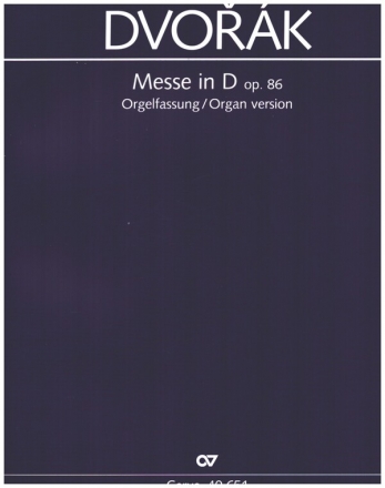 Messe D-Dur op.86 fr Soli, gem Chor und Orgel Partitur
