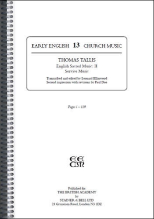 ENGLISH SACRED MUSIC VOL.2 SERVICE MUSIC EARLY ENGLISH MUSIC - 13 -