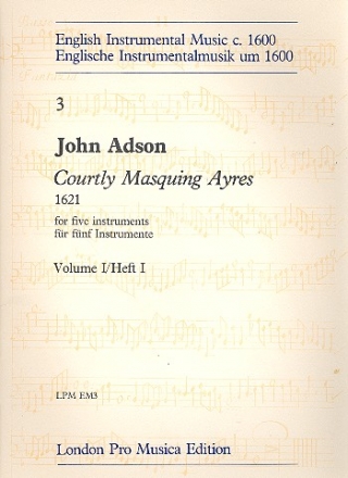 Courtly Masquing Ayres vol.1 for 5 instruments score and parts