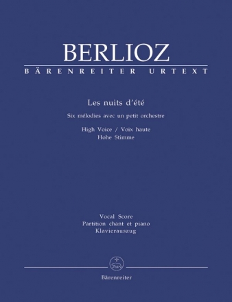 Les nuits d't  6 mlodies avec un petit orchestre Ausgabe fr Singstimme und Klavier
