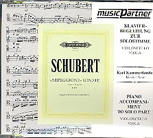 Sonate a-Moll D821 fr Violoncello und Klavier CD mit der Begleitung zur Solostimme