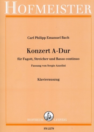 Konzert A-Dur fr Fagott, Streicher und Bc fr Fagott und Klavier