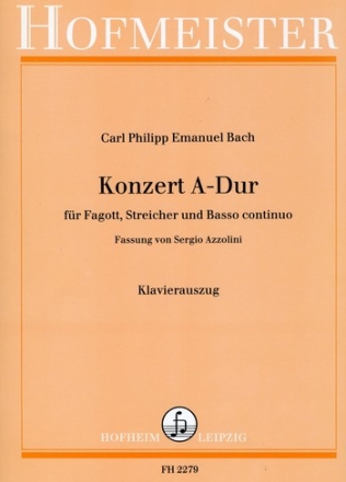 Konzert A-Dur fr Fagott, Streicher und Bc fr Fagott und Klavier