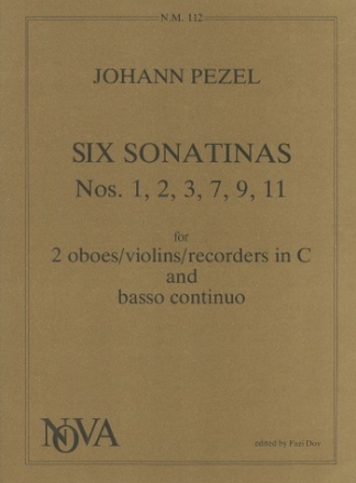 6 Sonatinas for 2 oboes (2violins/recorders in c) and bc