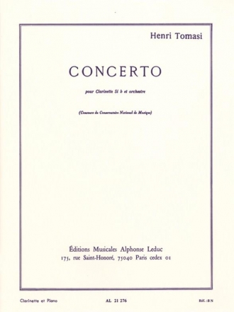 Concerto pour clarinette et orchestre . pour clarinette et piano