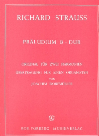 Prludium B-Dur fr 2 Harmonien fr Orgel bertragen