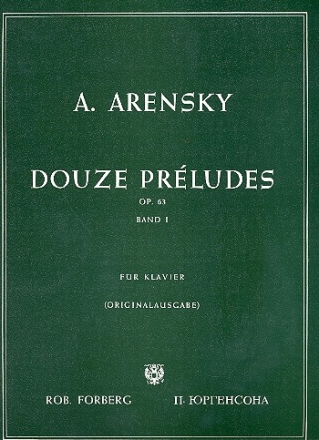 12 prludes op.63 Band 1 (Nr.1-6) fr Klavier