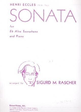 Sonata for e flat alto saxophone and piano