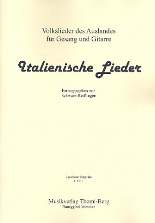 Italienische Lieder fr Gesang und Gitarre Partitur (dt/it)