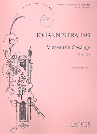 4 ernste Gesnge op.121 fr tiefen Ba und Klavier