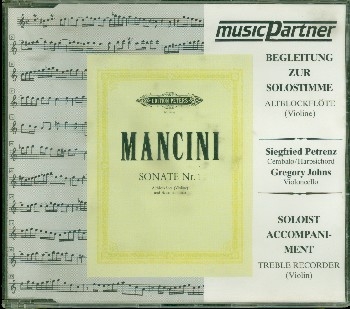 Sonate d-Moll Nr.1 fr Altblockfte (Violine) und Bc Begleitung zur Solostimme