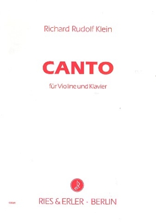 Canto fr Violine und Klavier