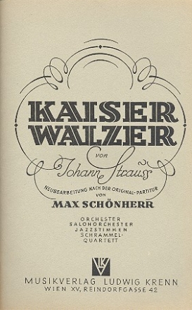 Kaiserwalzer op.437 fr Salonorchester