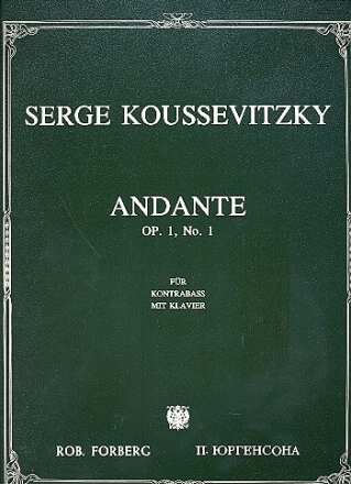 Andante op.1,1 fr Kontrabass und Klavier