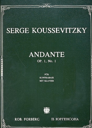 Andante op.1,1 fr Kontrabass und Klavier