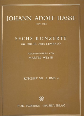 6 Konzerte Band 2 (Nr.3-4) fr Orgel (Cembalo)