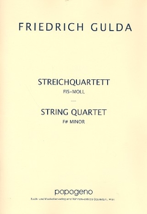 Musik fr Streichquartett fis-Moll Partitur und Stimmen
