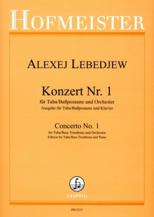 Konzert Nr.1  fr Tuba (Bassposaune) und Orchester Klavierauszug