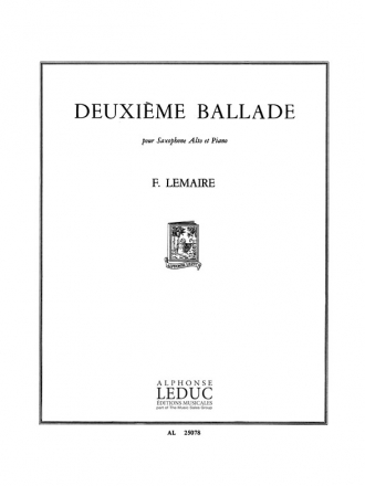 BALLADE NO.2 POUR SAXOPHONE ALTO PIANO