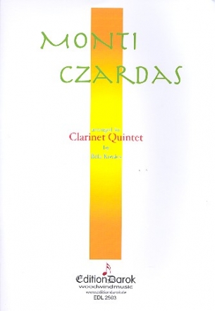 Csardas  for 4 clarinets and bass clarinet (bassoon) score and parts