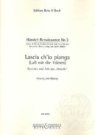 Lascia ch'io pianga fr Gesang und Klavier