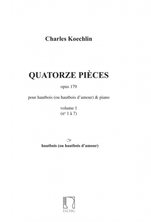 14 pices vol.1 (nos.1-7) pour hautbois, hautbois d'amour, cor anglais et piano