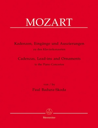 Kadenzen zu den Klavierkonzerten Wolfang Amadeus Mozarts  fr Klavier
