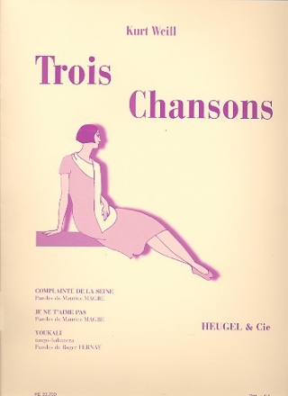 3 chansons pour chant et piano