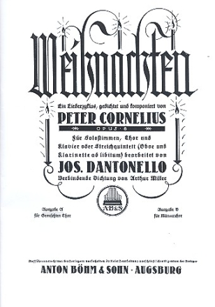 Weihnachten - Ausgabe A fr Soli, gem Chor und Klavier oder Streichquintett Partitur (Kopie)