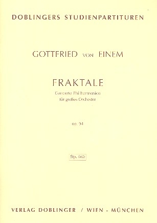 Fraktale op.94 concerto philharmonico fr grosses Orchester Studienpartitur