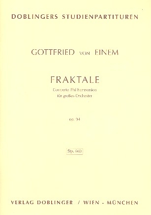 Fraktale op.94 concerto philharmonico fr grosses Orchester Studienpartitur