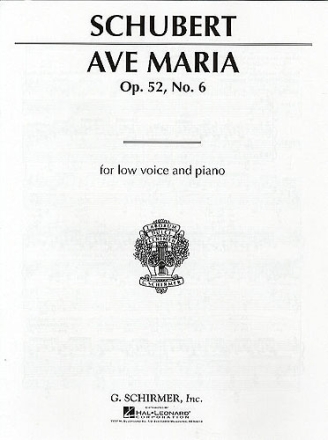 Ave Maria op.52,6 for low voice and piano (dt/la/en)