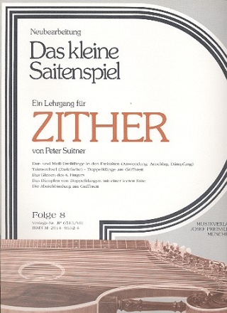 Das kleine Saitenspiel Band 8 Lehrgang fr Zither