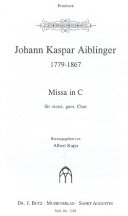 Missa in C fr gem Chor a cappella Partitur
