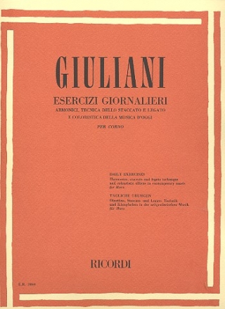 Esercizi giornalieri per corno