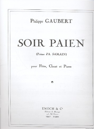 Soir paien pour flute, chant et piano