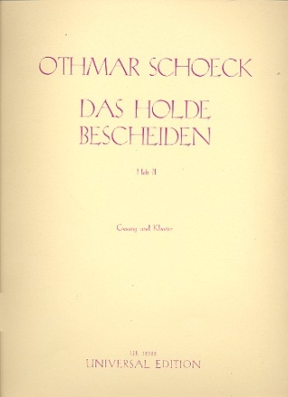 Das holde Bescheiden op.62 Band 2 fr Gesang und Klavier