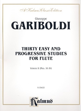 30 easy and progressive Studies vol.2 (nos.16-30) for flute