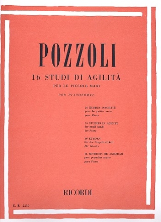 16 studi di agilita per le piccole mani per pianoforte